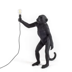 Monkey Lamp Standing Black