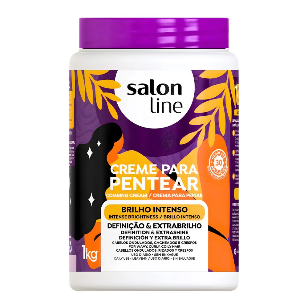 Salon Line Creme para Pentear Brilho Intenso - Crema districante brillantezza intensa 1kg - immagine 2