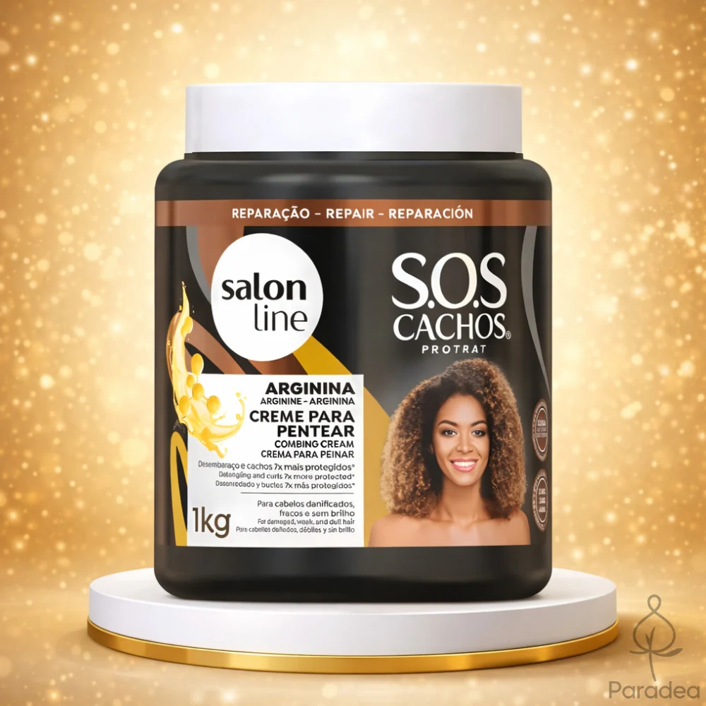 Salon Line Creme Para Pentear S.O.S Cachos Arginina - Crema districante 1kg - immagine 5