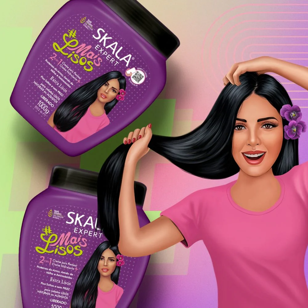 Skala Creme de Tratamento #MaisLisos - Crema 2 in 1 per capelli 1kg - immagine 6